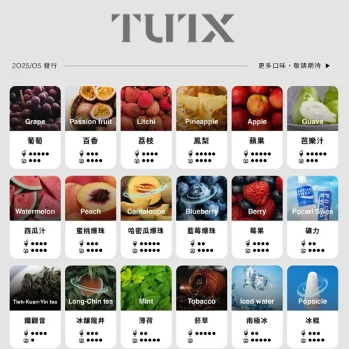 TUTX 透明煙彈｜24 種口味｜陶瓷芯 1.8ML｜通用一代主機（SP2／LANA／ILIA） TUTX 透明煙彈 三顆裝 1.8ml 陶瓷芯 TUTX Pods 通用一代電子煙主機 TUT 24 種口味煙彈 替換彈